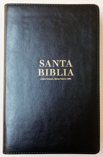 Biblia Clasica RVR1960 LG negra piel con indice - Pura Vida Books