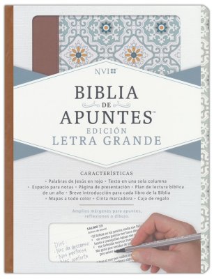 Biblia de Apuntes azulejos color salvia, símil piel - Bible Journal