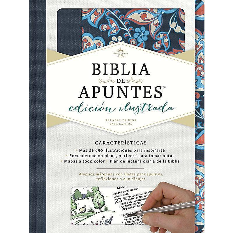 Biblia de apuntes, edición ilustrada, tela en rosado y azul - Bible Journal - Pura Vida Books