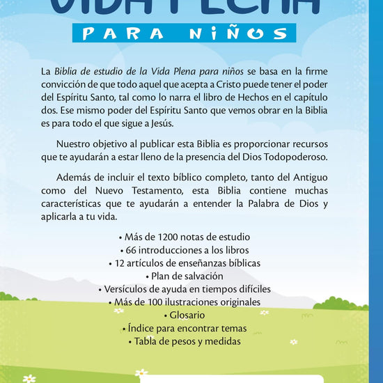 Biblia de estudio de la vida plena para niños - Pura Vida Books