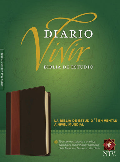 Biblia de estudio del diario vivir NTV (Letra Roja, SentiPiel, Café/Café claro, Índice) - Pura Vida Books