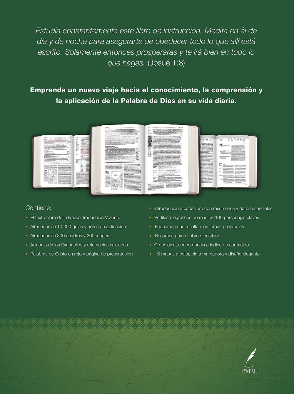 Biblia de estudio del diario vivir NTV (Letra Roja, SentiPiel, Gris/Verde, Índice) - Pura Vida Books