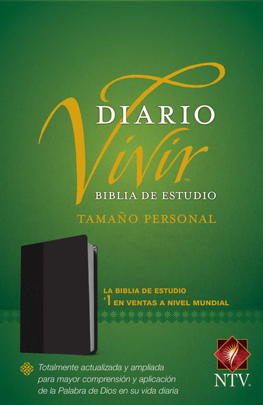 Biblia de estudio del diario vivir NTV, tamaño personal (Letra Roja, SentiPiel, Negro) - Pura Vida Books