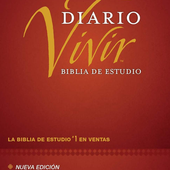 Biblia de estudio del diario vivir RVR60 (Letra Roja, Tapa dura, Vino tinto, Índice) - Pura Vida Books