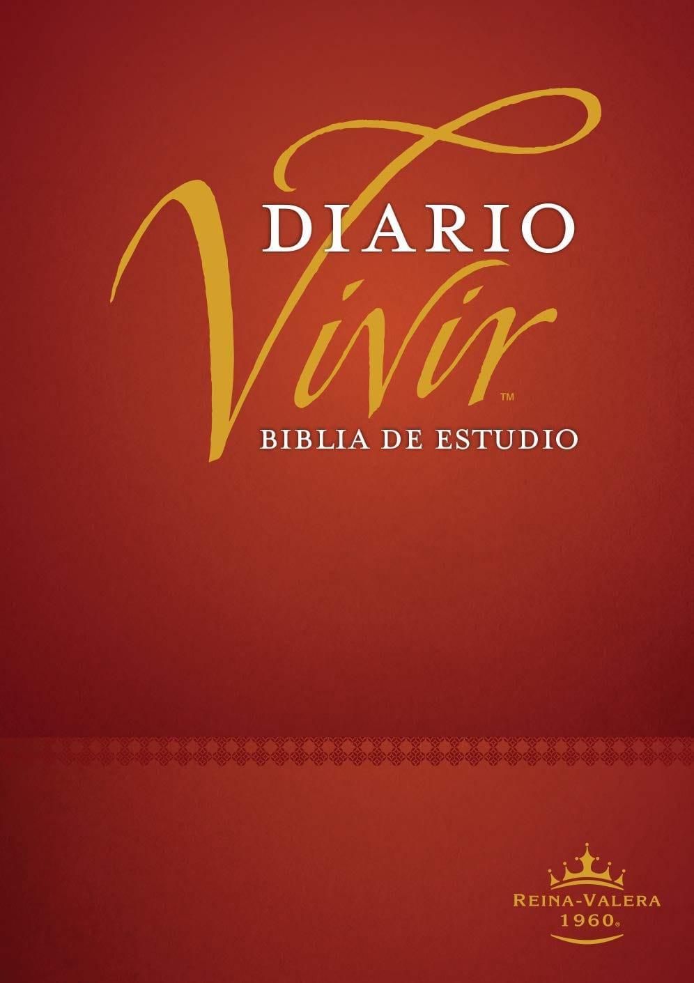 Biblia de estudio del diario vivir RVR60 (Letra Roja, Tapa dura, Vino tinto, Índice) - Pura Vida Books
