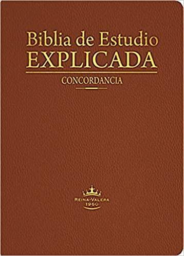 Biblia de Estudio Explicada RVR1960 (Piel especial marrón claro) - Pura Vida Books