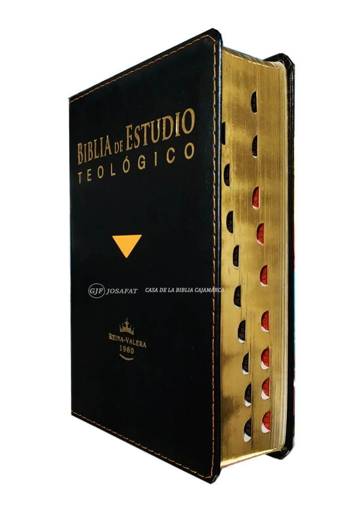 Biblia de Estudio RVR1960 Teologico Personal Tapa Piel con Índice - Pura Vida Books