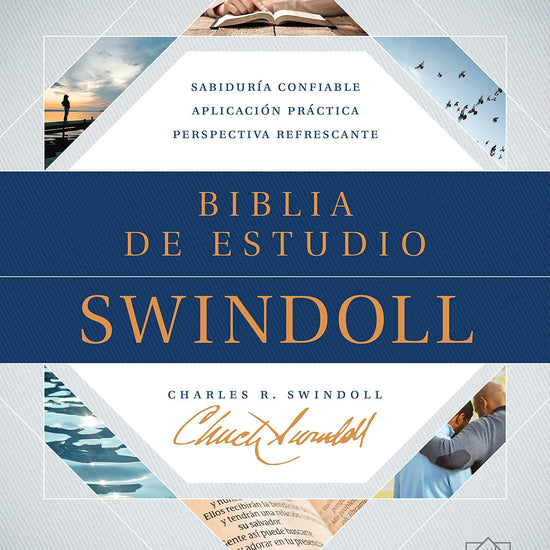 Biblia de estudio Swindoll NTV SentiPiel, Café/ Café claro con Indice - Pura Vida Books