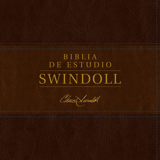 Biblia de estudio Swindoll NTV SentiPiel, Café/ Café claro - Pura Vida Books