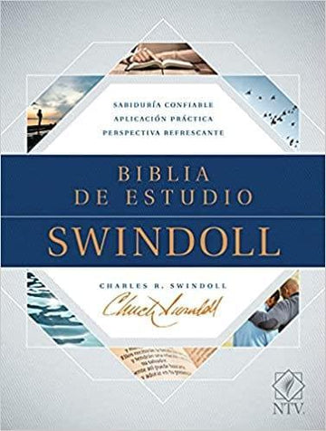 Biblia de estudio Swindoll NTV SentiPiel, Café/Azul/Turquesa - Pura Vida Books