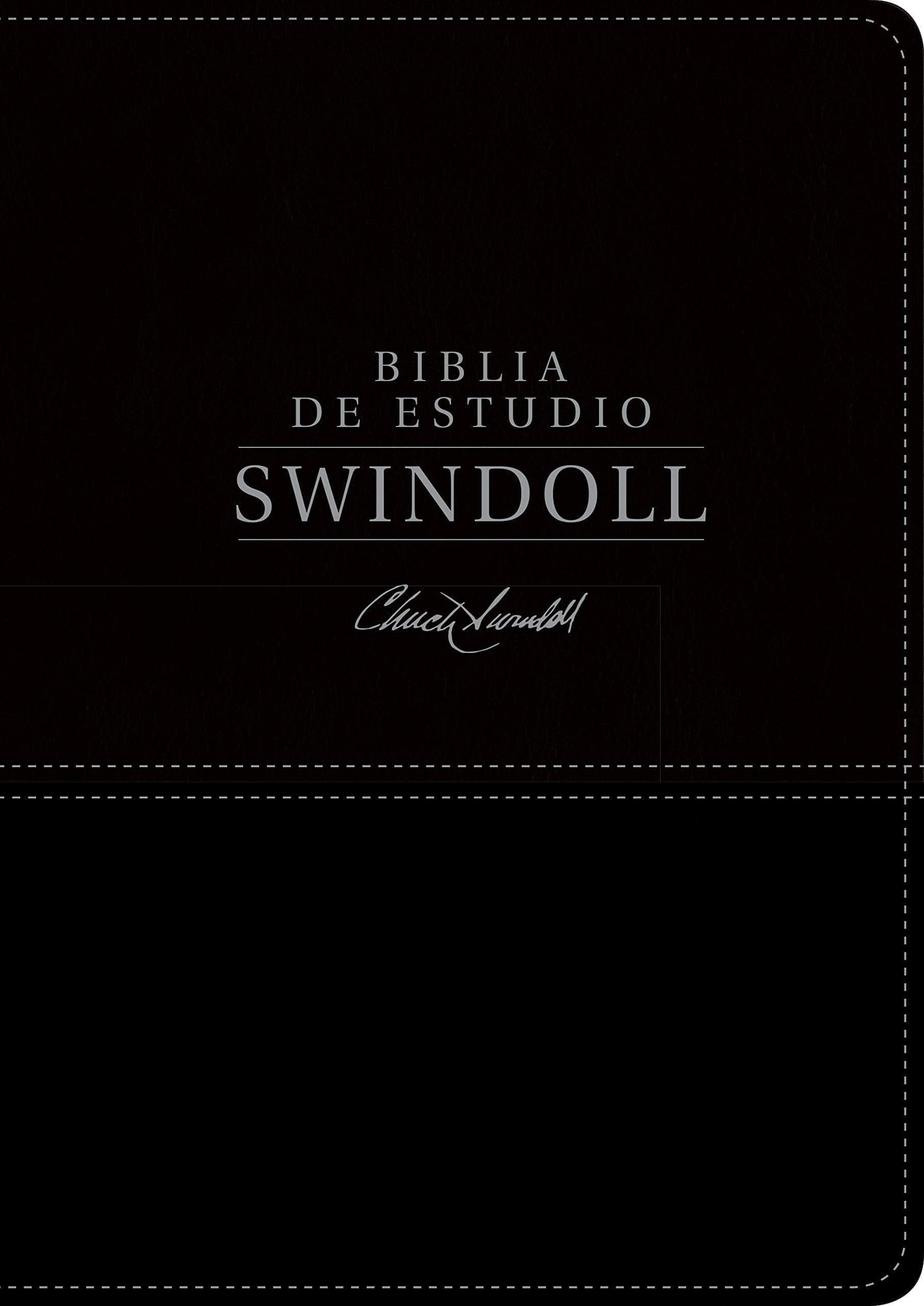 Biblia de estudio Swindoll NTV SentiPiel, Negro - Pura Vida Books