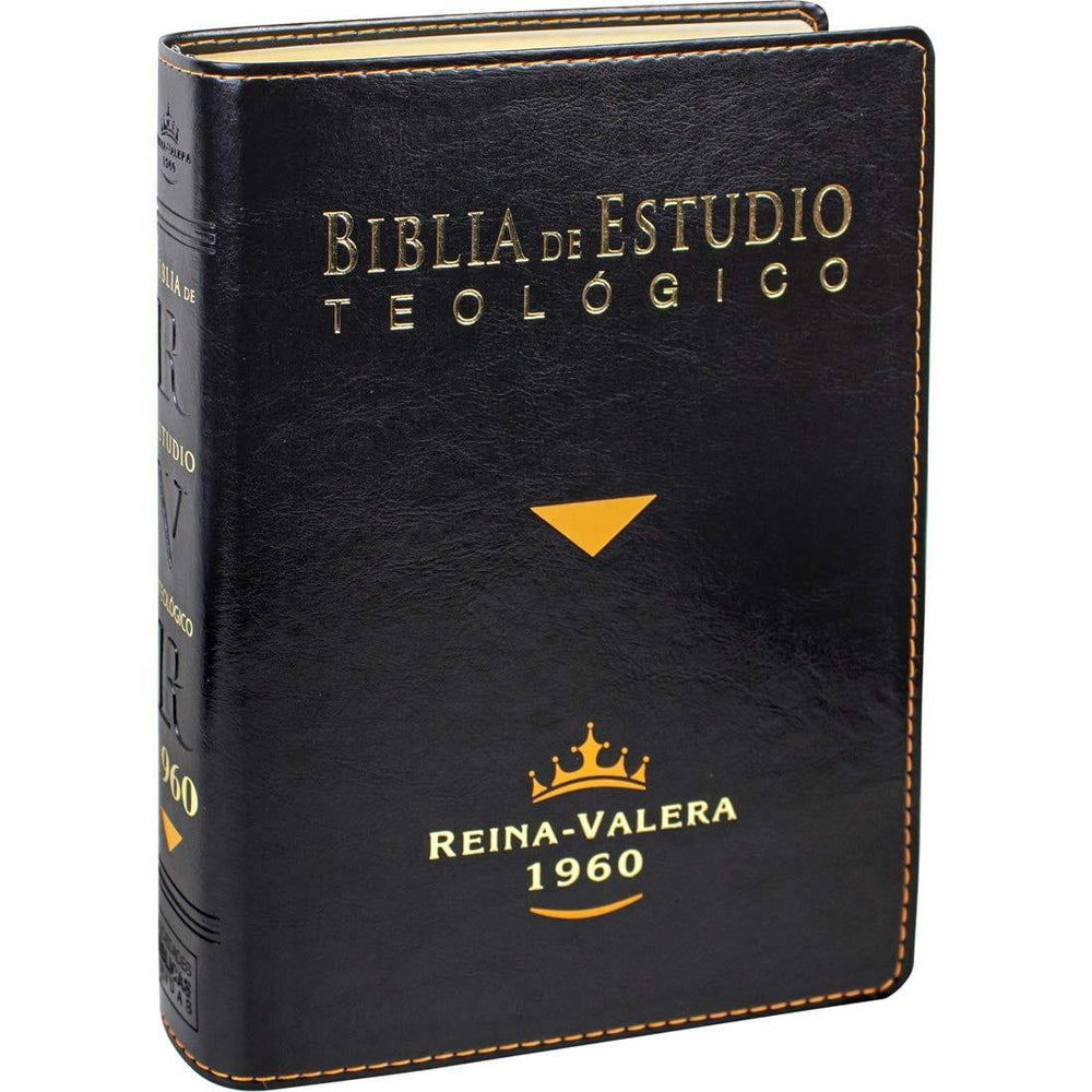 Biblia de Estudio Teológico Reina Valera 1960 Piel Fabricada Negro con Index - Pura Vida Books