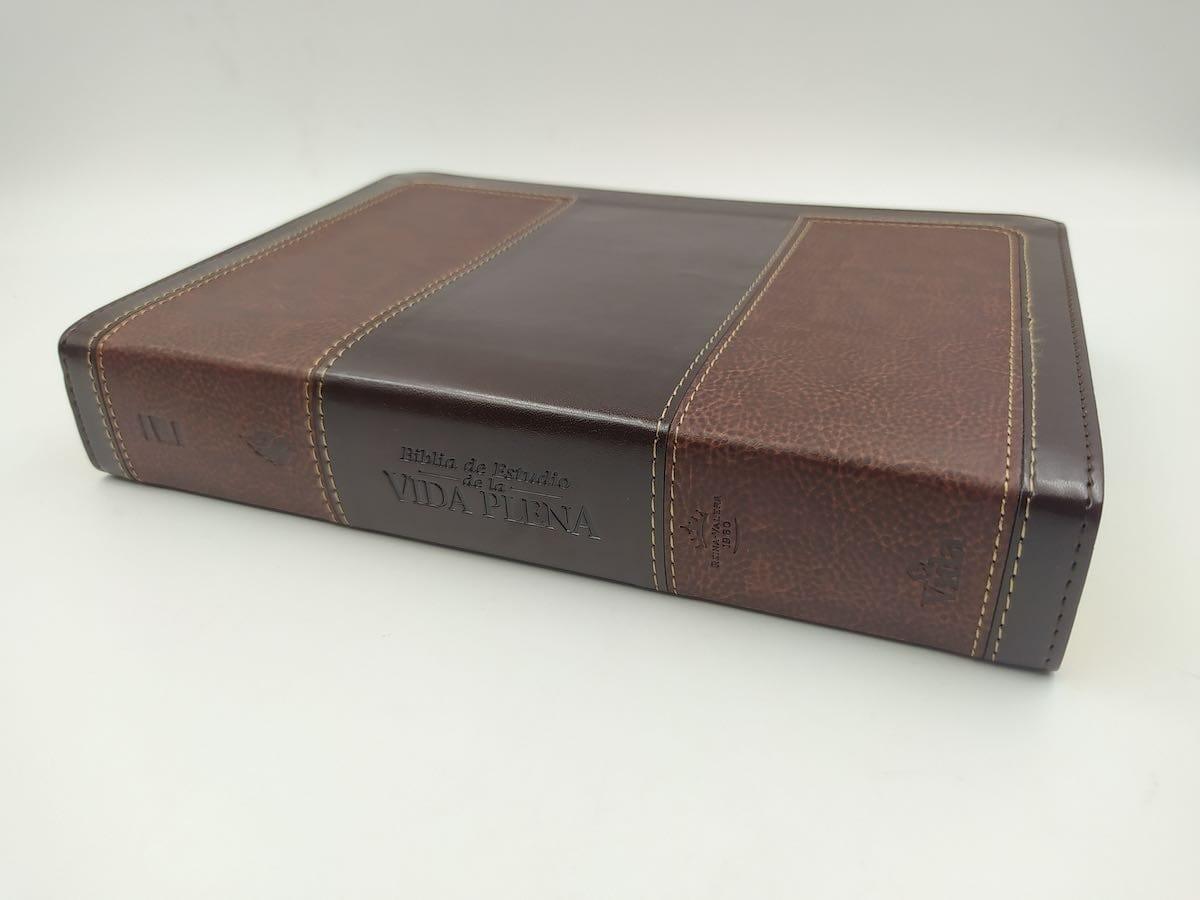 Biblia de Estudio Vida Plena RVR60 Dos Tonos Marron - Pura Vida Books