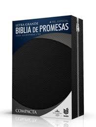 Biblia de Promesas Compacta RVR 1960, Piel Negra, c/ Zipper/Indice - Pura Vida Books