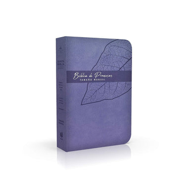 Biblia de Promesas con Cierre Manual Letra Grande RV1960: imit. piel lavanda con índice - Pura Vida Books