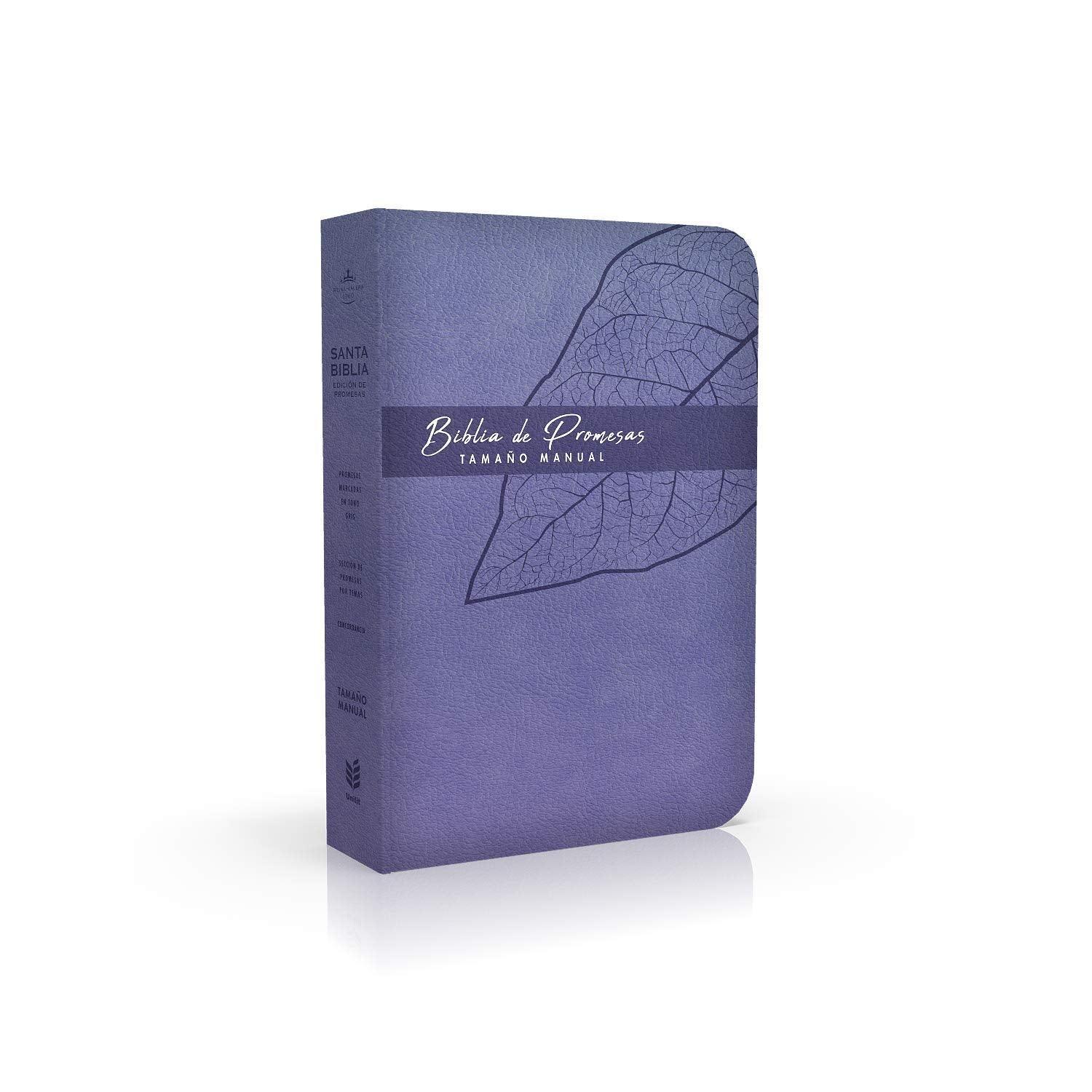 Biblia de Promesas con Cierre Manual Letra Grande RV1960: piel lavanda - Pura Vida Books