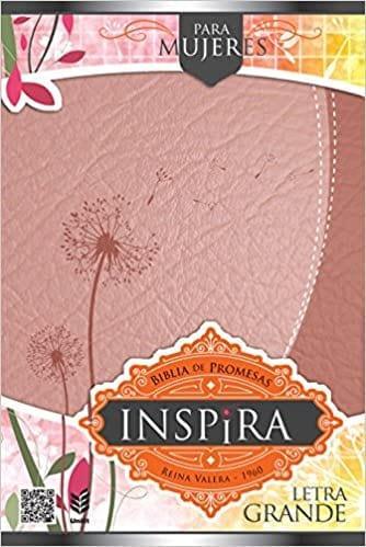Biblia de Promesas «Inspira» /Piel especial Rosada/ con índice - Pura Vida Books