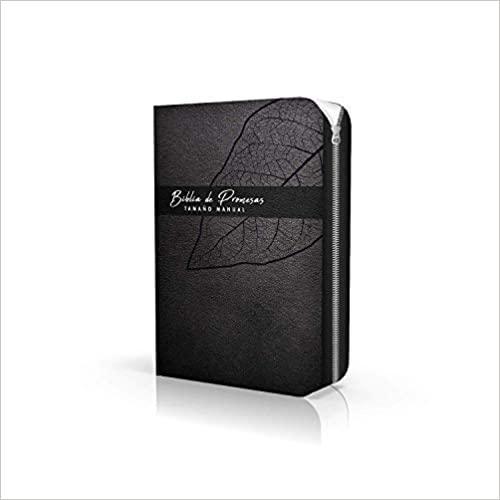 Biblia de promesas Tamaño Manual letra grande, Piel Especial Negra con Cierre - Pura Vida Books