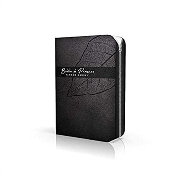 Biblia de promesas Tamaño Manual letra grande, Piel Especial Negra con Cierre - Pura Vida Books