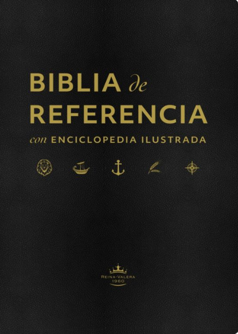 BIblia de referencia con enciclopedia ilustrada imitación piel negra