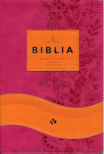 Biblia imitacion piel duo tone Naranja/ Fucsia - Pura Vida Books