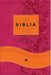 Biblia imitacion piel duo tone Naranja/ Fucsia - Pura Vida Books