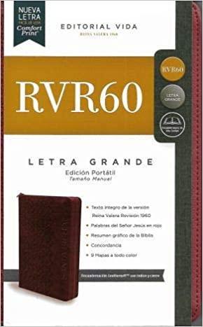 Biblia Letra Grande con Cierre Reina-Valera 1960 Vino - Pura Vida Books