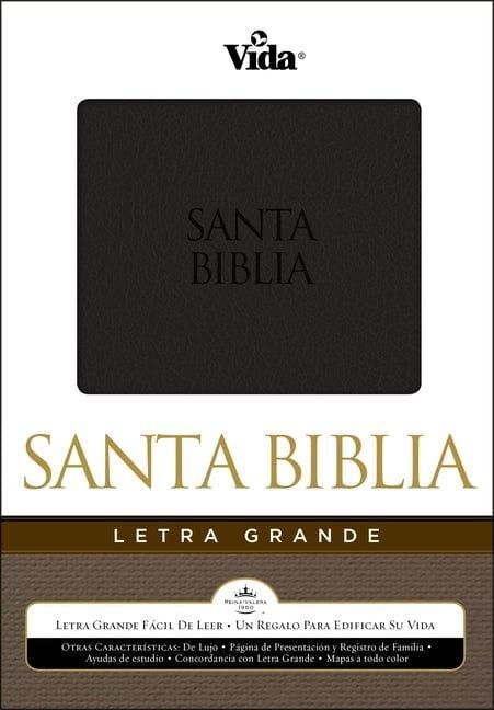 Biblia Letra Grande RVR 1960, Piel Especial Negra - Pura Vida Books