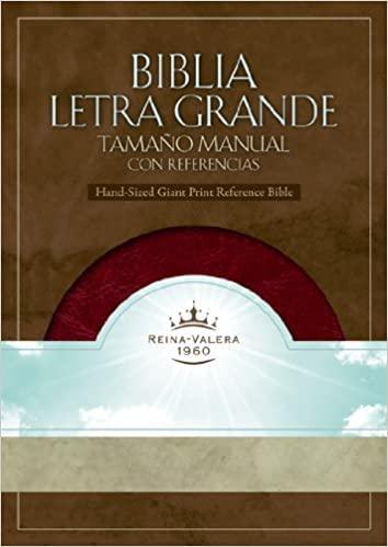 Biblia Letra Grande Tamaño Manual con Referencias, borravino/perlado símil piel RV60 - Pura Vida Books