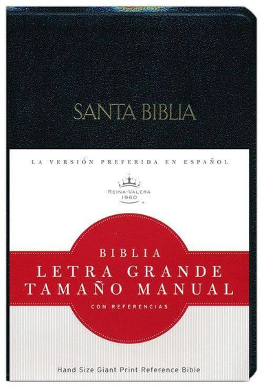 Biblia Letra Grande Tamaño Manual, negro imitación piel - RVR 60 - Pura Vida Books