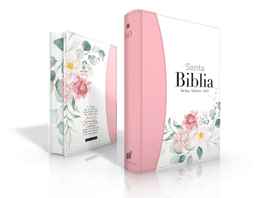 Biblia Letra Grande Tamaño Manual RVR1960 Flor Rosa - Pura Vida Books