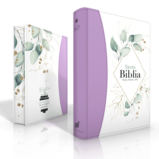 Biblia Letra Grande Tamaño Manual RVR1960 violeta - Pura Vida Books