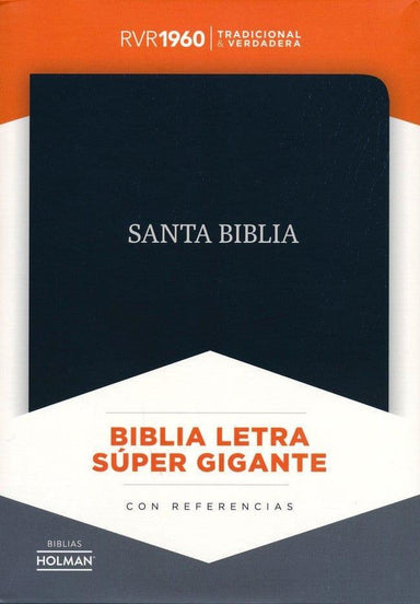 Biblia Letra Súper Gigante Negro, piel - Pura Vida Books