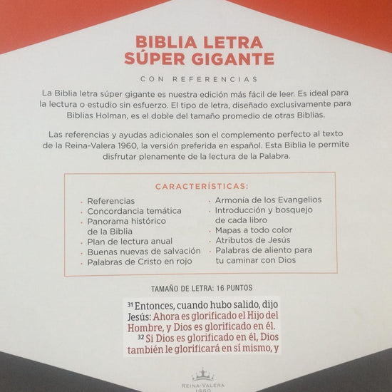 Biblia Letra Súper Gigante RVR1960 - Pura Vida Books