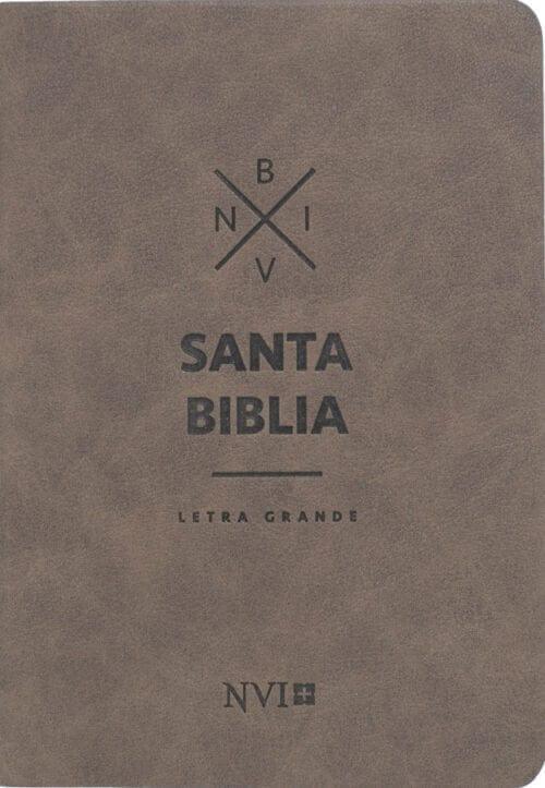 Biblia NVI letra grande - Tamaño mediano - Marron - Pura Vida Books