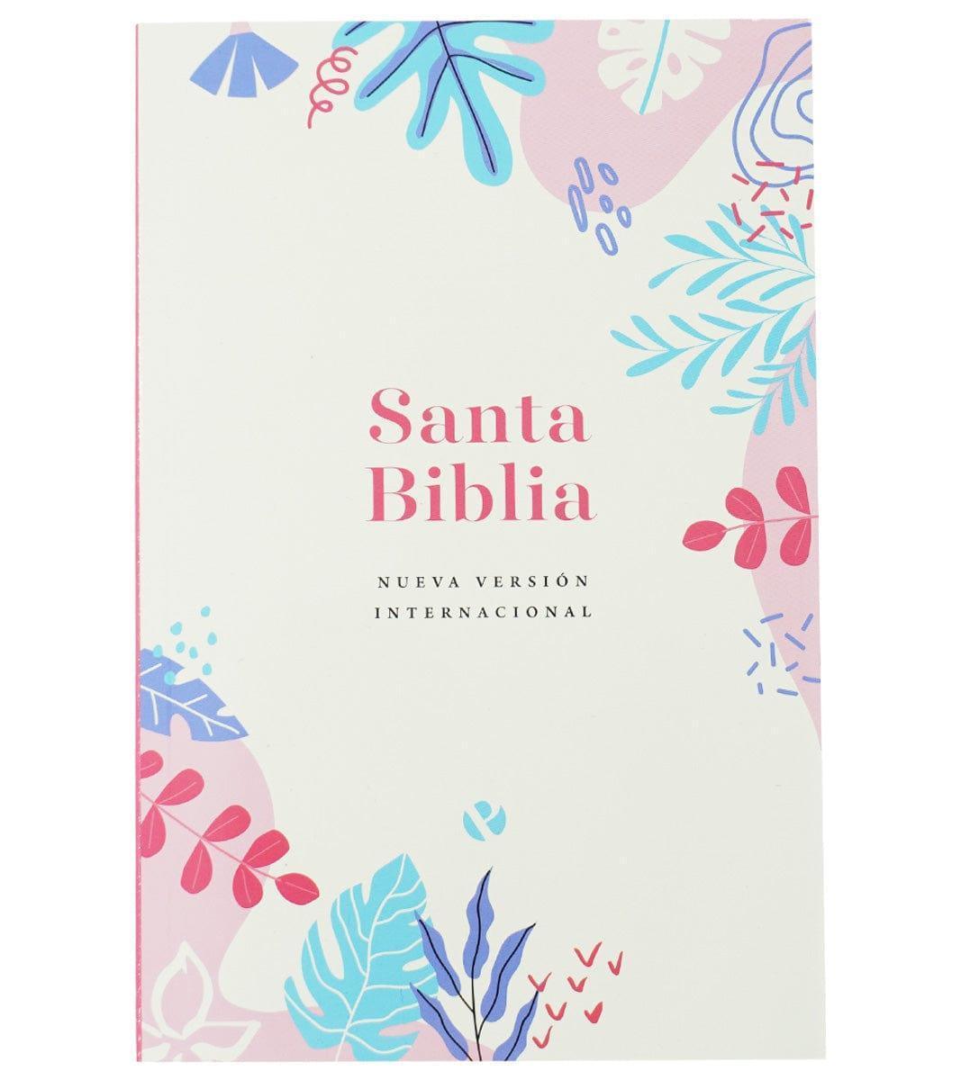 BIBLIA NVI ULTRAFINA -TAPA RUSTICA CREMA/FLORES - Pura Vida Books