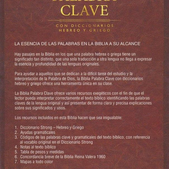 Biblia Palabra Clave Estudio RVR60 - Pura Vida Books