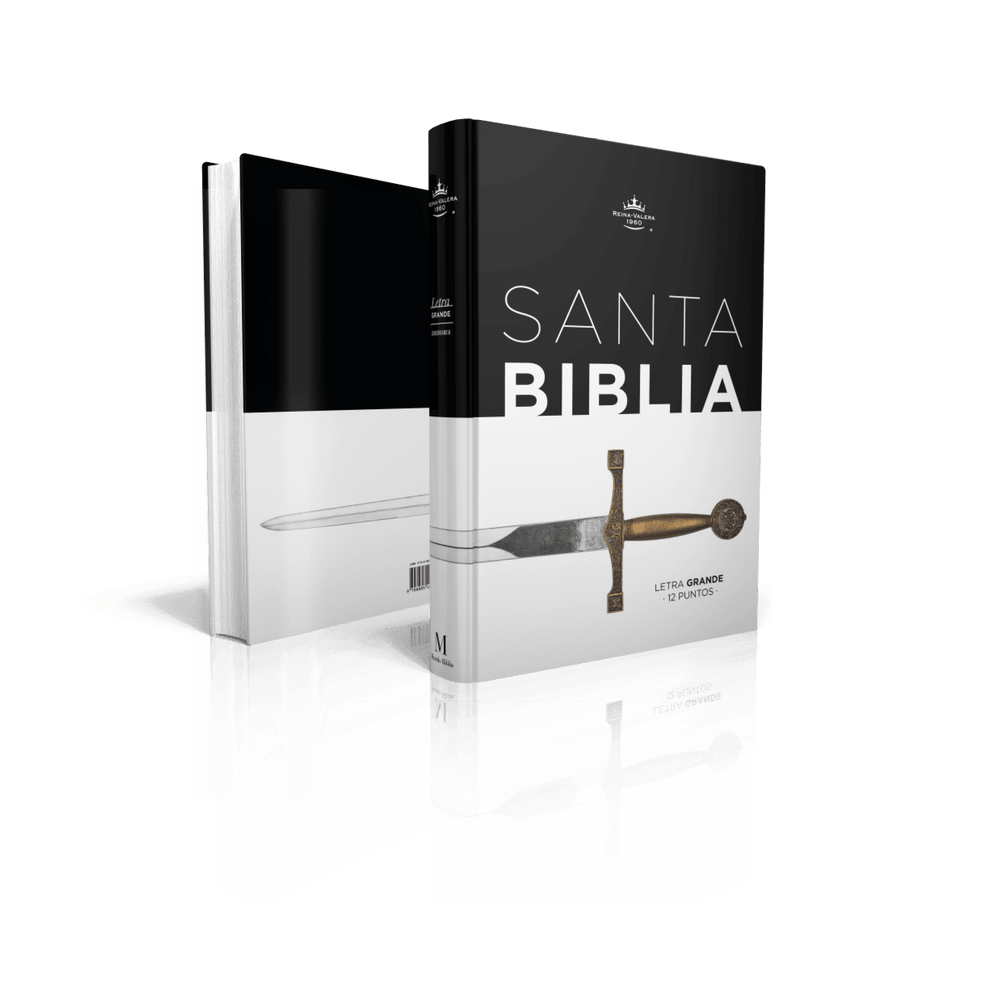 Biblia Reina Valera 1960 Eco-Flex Blanco/Negro con Espada - Pura Vida Books