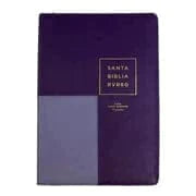 Biblia Reina Valera 1960, Imitación Piel violeta/lila - letra súper gigante (cierre y con índice). - Pura Vida Books