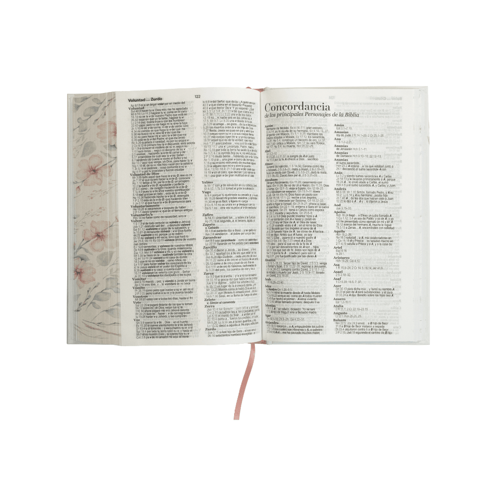 Biblia RV60 letra grande-tapa dura rosa floreado - Pura Vida Books
