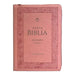 Biblia RVR 1960 Letra Gigante Símil Piel Rosa Flores con Índice con Cierre - Pura Vida Books