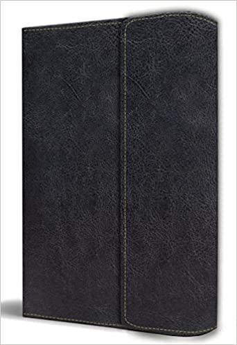 Biblia RVR 1960, símil piel negro con solapa e imán - Pura Vida Books