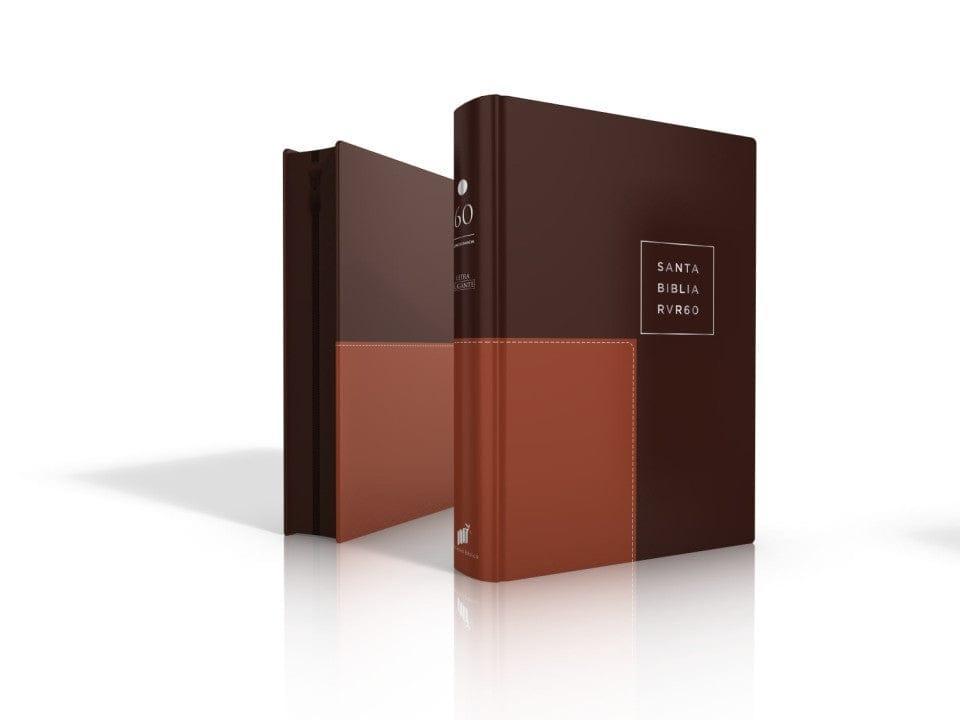 Biblia RVR1960 Letra Gigante Con Zipper - Marron/Chocolate - Pura Vida Books