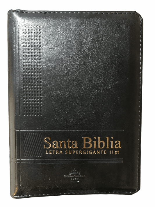 Biblia Tamaño Compacto RVR 1960, Imitación Piel Negro Con Índice y Zíper - Pura Vida Books