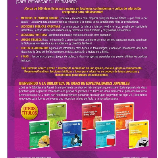 Biblioteca de ideas: Reuniones: Creativas, lecciones biblicas e ideas para adorar - Pura Vida Books