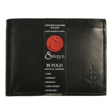 Bifold Wallet with Center Flap, Black - Pura Vida Books
