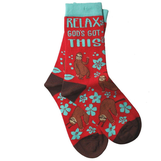 Bless My Sole Socks Relax Sloth - Pura Vida Books