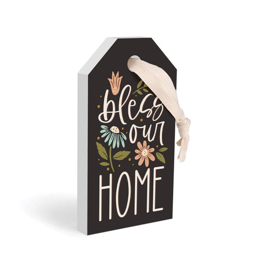 Bless Our Home Tag Shape Décor - Pura Vida Books