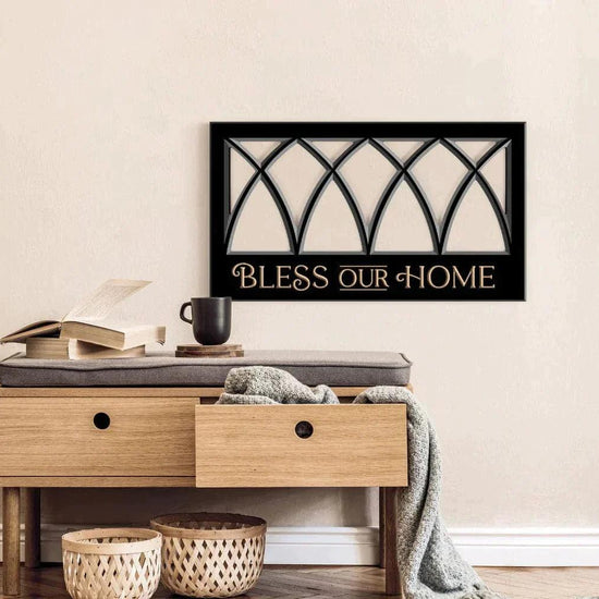 BLESS OUR HOME WINDOW ORNATE DÉCOR - Pura Vida Books