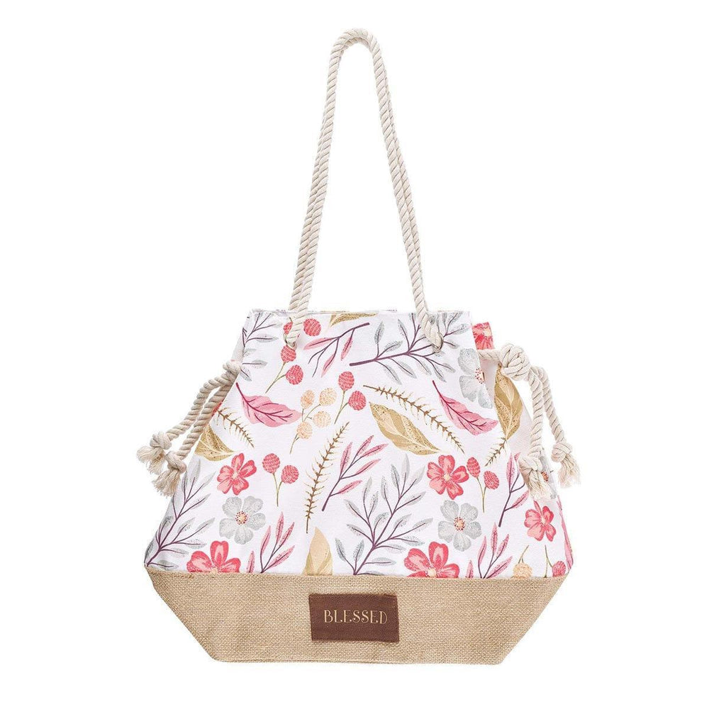 Blessed Canvas Tote with Rope Handles - Pura Vida Books